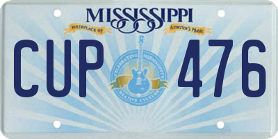 MS license plate CUP476