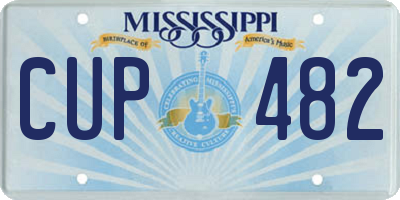 MS license plate CUP482