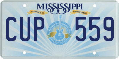 MS license plate CUP559