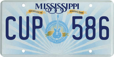 MS license plate CUP586