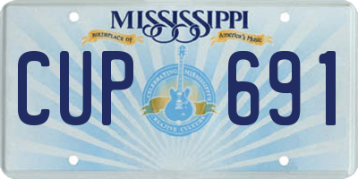 MS license plate CUP691