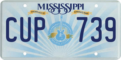 MS license plate CUP739