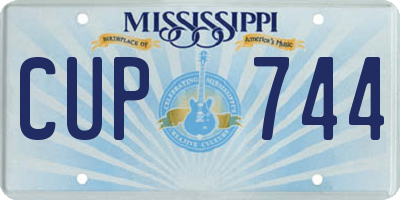 MS license plate CUP744