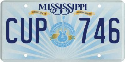 MS license plate CUP746