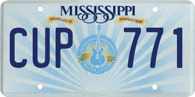 MS license plate CUP771