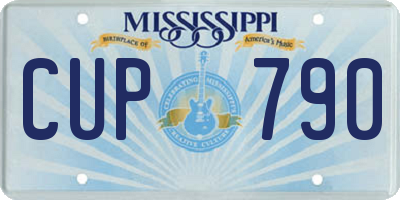 MS license plate CUP790