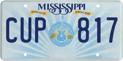 MS license plate CUP817
