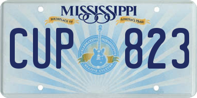 MS license plate CUP823