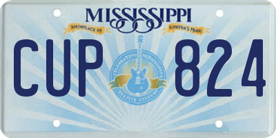 MS license plate CUP824