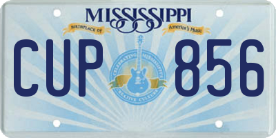 MS license plate CUP856