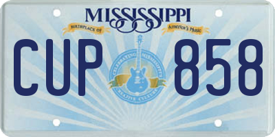 MS license plate CUP858