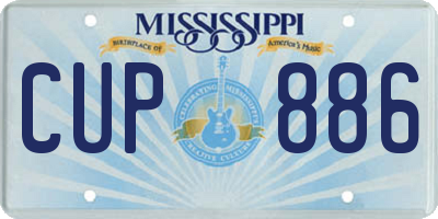 MS license plate CUP886