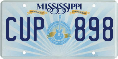 MS license plate CUP898
