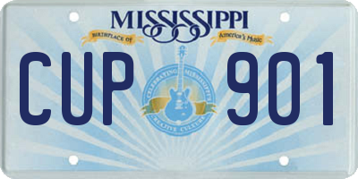 MS license plate CUP901