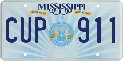 MS license plate CUP911
