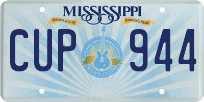 MS license plate CUP944
