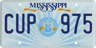 MS license plate CUP975