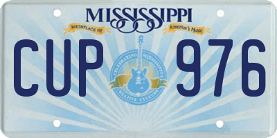 MS license plate CUP976