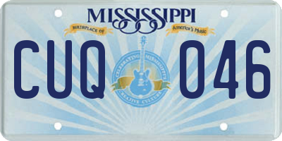 MS license plate CUQ046