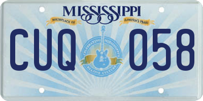 MS license plate CUQ058