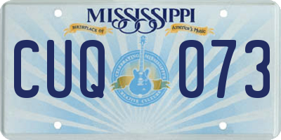 MS license plate CUQ073