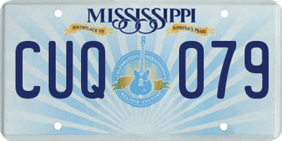 MS license plate CUQ079