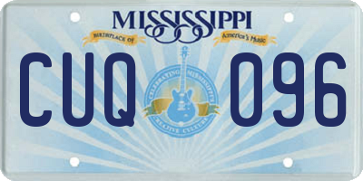 MS license plate CUQ096