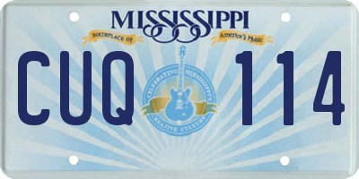 MS license plate CUQ114