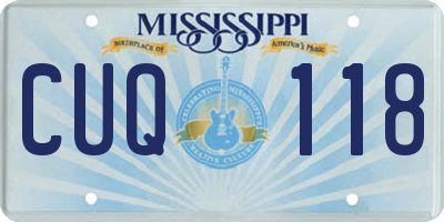 MS license plate CUQ118