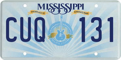 MS license plate CUQ131