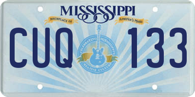 MS license plate CUQ133