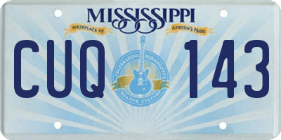 MS license plate CUQ143