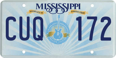MS license plate CUQ172