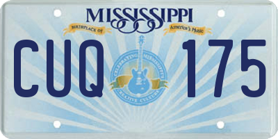 MS license plate CUQ175