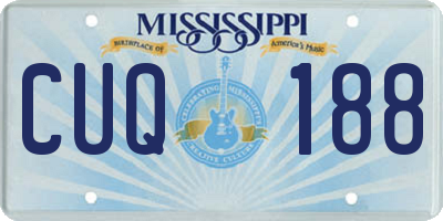 MS license plate CUQ188
