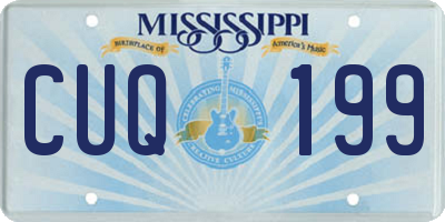MS license plate CUQ199
