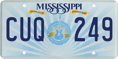 MS license plate CUQ249