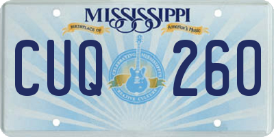 MS license plate CUQ260
