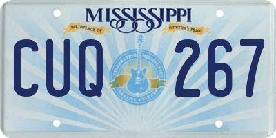 MS license plate CUQ267