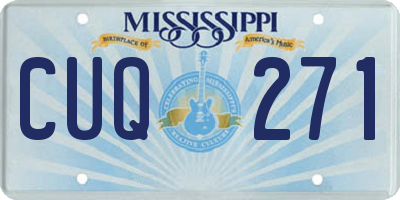 MS license plate CUQ271
