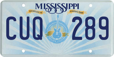 MS license plate CUQ289