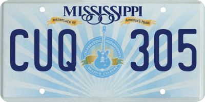 MS license plate CUQ305