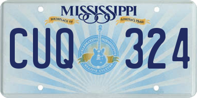 MS license plate CUQ324