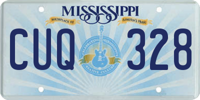 MS license plate CUQ328