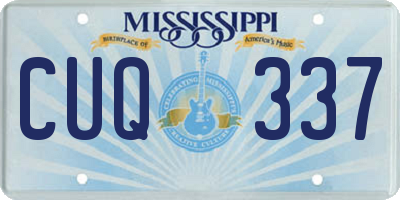 MS license plate CUQ337