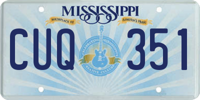 MS license plate CUQ351
