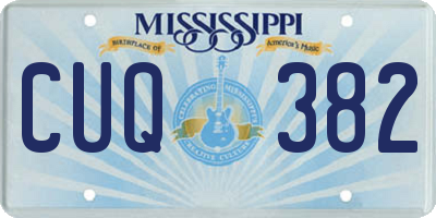 MS license plate CUQ382