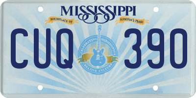 MS license plate CUQ390