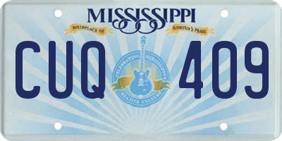 MS license plate CUQ409