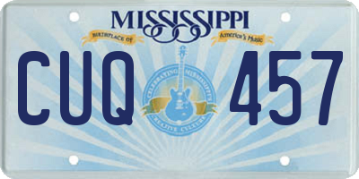 MS license plate CUQ457